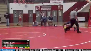 106 lbs Cons. Semi - Cas Crevello, Bloomington North vs Hayden Tipton, Terre Haute North