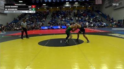 157 lbs Champ. Round 1 - Jacob Ramirez, Hope International vs Gil Mossburg, Cal Poly Humboldt