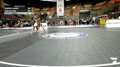 Schoolgirls - 120 lbs Semis - Isabella Varney, Dethrone Wrestling Club vs Emelina Anes, Team Selma Wrestling Club