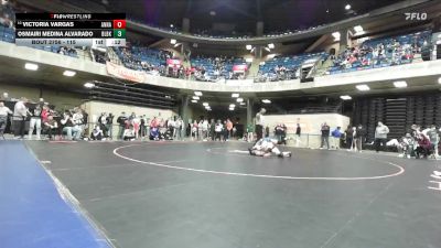 115 lbs Cons. Round 3 - Victoria Vargas, Unattached vs Osmairi Medina Alvarado, Unattached