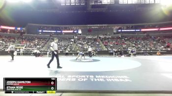 106 lbs Quarterfinal - Joseph Hamilton, Center Grove vs Ethan Rose, Switzerland Co