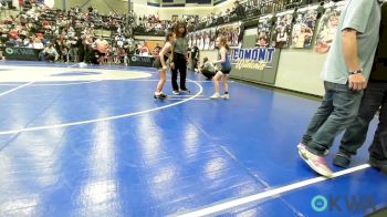 75 lbs Rr Rnd 2 - N`cyla Brown, OKC Saints Wrestling vs Lakota Gerken, Stroud Youth Wrestling Club