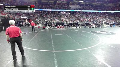 106 lbs 1st Place Match - AJ Woerpel, Hortonville vs Brodey Lewis, Milton