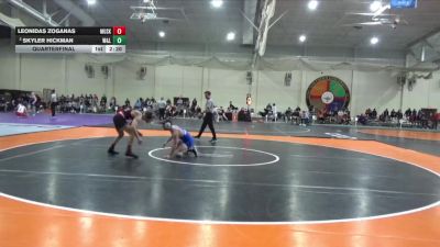 141 lbs Quarterfinal - Leonidas Zoganas, Muskingum vs Skyler Hickman, Washington & Lee