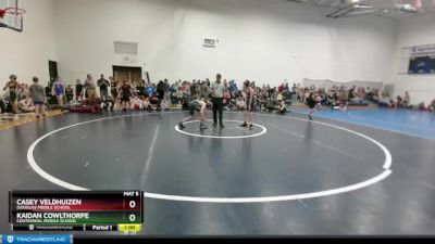 99-104 lbs Round 2 - Casey Veldhuizen, Douglas Middle School vs Kaidan Cowlthorpe, Centennial Middle School