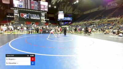 127 lbs Cons 8 #1 - Hannah Rogers, Iowa vs Natalie Klavetter, Wisconsin