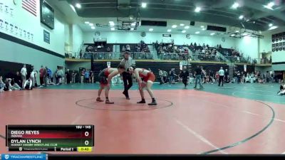 145 lbs Cons. Round 4 - Dylan Lynch, Hornet Swarm Wrestling Club vs Diego Reyes, Indiana