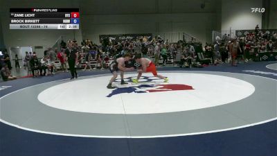 74 lbs Champ. Round 1 - Zane Licht, Burg Training Center vs Brock Birkett, NorCal Gold Rush Wrestling Academy