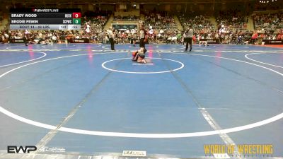 46 lbs Round Of 32 - Brady Wood, Husky Wrestling Club vs Brodie Fewin, South Central Punisher Wrestling Club