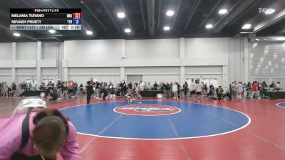 135 lbs Cons. Semis - Melania Turano, Savage Wrestling Academy vs Nevaeh Pruett, Tullahoma Take Down