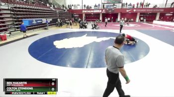 141 lbs Quarterfinal - Colton Stoneking, Fairmont State vs Ben Makaritis, East Stroudsburg