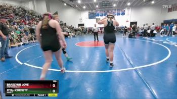 170 lbs 5th Place Match - Myah Cornett, Hulett vs Braelynn Love, Cheyenne East