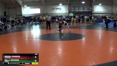 105 lbs Semifinal - Nikera Johnson, Sandusky vs Bella Graziani, Tinora