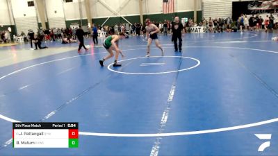 150 lbs 5th Place Match - Josiah Pattangall, Oberlin Youth Wrestling vs Brandon Mutum, Elkhorn Valley Wrestling Club