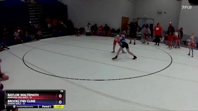 75 lbs Round 3 (6 Team) - Baylor Waltemath, Nebraska Red Girls vs Brooklynn Cline, Kansas Girls