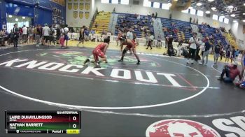 150 lbs Quarterfinal - Laird Duhaylungsod, NFWA vs Nathan Barrett, Toho