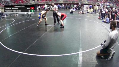 100 lbs Semifinal - August Hennings, Nebraska Boyz vs Justin Meyers, Midwest Destroyers Wrestling Club