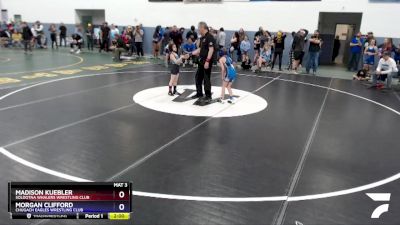 65 lbs Rr1 - Madison Kuebler, Soldotna Whalers Wrestling Club vs Morgan Clifford, Chugach Eagles Wrestling Club