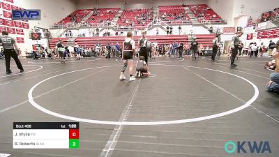 80 lbs Quarterfinal - Jace Wylie, Tuttle Wrestling vs Bentley Roberts, Blanchard Youth Wrestling Club