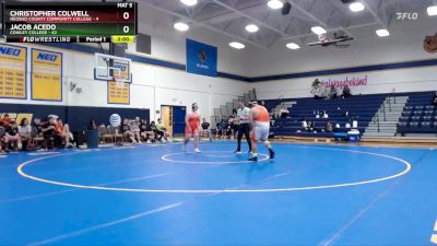 285 lbs Round 1 (6 Team) - Christopher Colwell, Neosho County Community College vs Jacob Acedo, Cowley College