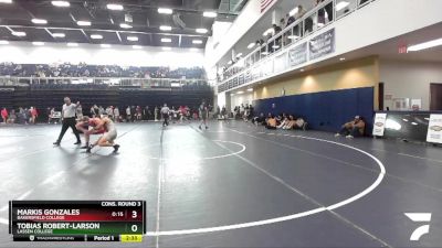 149 lbs Cons. Round 3 - Markis Gonzales, Bakersfield College vs Tobias Robert-Larson, Lassen College