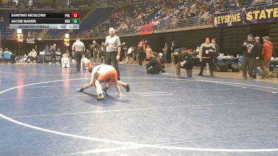 120 lbs Quarterfinal - Santino McGlone, Philadelphia vs Jacob Baker, River Valley