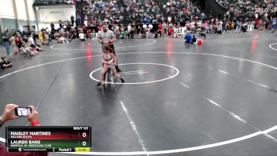 51-55 lbs Quarterfinal - Maisley Martines, Millard South vs Lauren Barg, Norfolk Jr. Wrestling Club