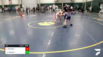 113 lbs Cons. Round 4 - Jax Hansen, Milford Club Wrestling vs Logan Svoboda, Aurora