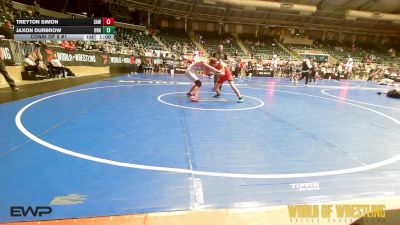 130 lbs Consi Of 8 #1 - Treyton Simon, Simmons Academy Of Wrestling vs Jaxon Durbrow, Unattached