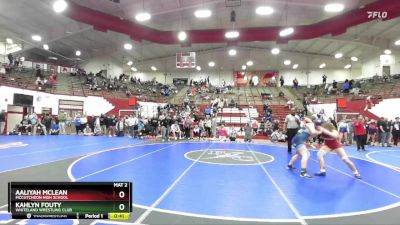 125 lbs 1st Place Match - Kahlyn Fouty, Whiteland Wrestling Club vs Aaliyah McLean, McCutcheon High School