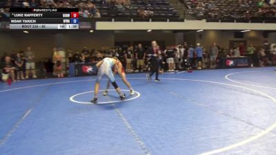 92 lbs Cons. Rd Of 16 - Luke Rafferty, Ohio Crazy Goats Wrestling vs Noah Yakich, Black Fox Wrestling Academy