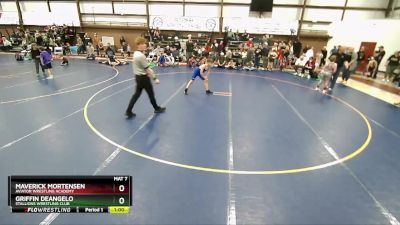 91 lbs Cons. Round 3 - Griffin DeAngelo, Stallions Wrestling Club vs Maverick Mortensen, Aviator Wrestling Academy