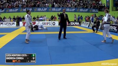 Andresa Correa vs Luiza Monteiro Absolute 2016 IBJJF Europeans