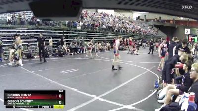 140 lbs Finals (8 Team) - Brooks Leintz, North Dakota 1 vs Gibson Schmidt, Kansas Pythons