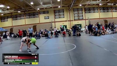 84 lbs Round 4 (10 Team) - Emmanuel Coello, Headhunters vs Lincon Genua, Warhawks Wrestling