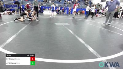 70 lbs Consi Of 4 - Eli Winburn, Marlow Outlaws vs Jaxson Williams, Tecumseh Youth Wrestling