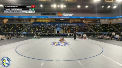 138 lbs 1st Place Match - Cael Puderbaugh, Basehor-Linwood HS vs Zach Stewart, Aurora (Marmion Academy)
