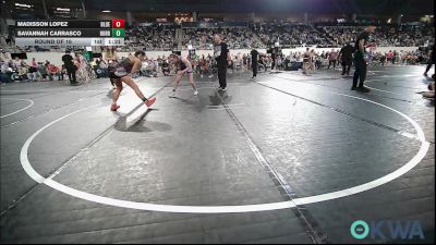 110 lbs Round Of 16 - Madisson Lopez, Blue Devil Wrestling vs Savannah Carrasco, Hurricane Wrestling Academy