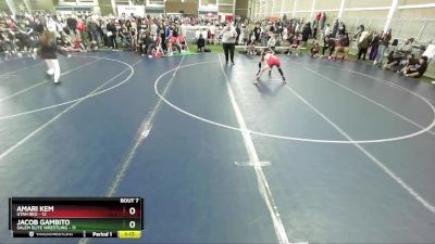 97 lbs Champ Round 1 (16 Team) - Jacob Gambito, Salem Elite Wrestling vs Amari Kem, Utah Red