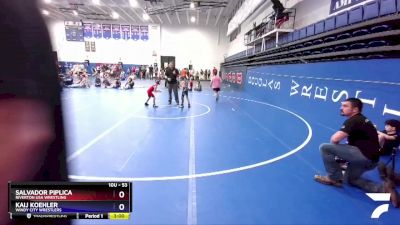 53 lbs Round 1 - Salvador Piplica, Riverton USA Wrestling vs Kaij Koehler, Windy City Wrestlers