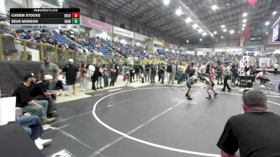 66 lbs Consi Of 8 #1 - Caiden Stocks, Colorado Hammers vs Zeus Munson, Bear Cave WC