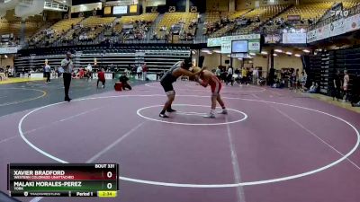 285 lbs Cons. Round 3 - Xavier Bradford, Western Colorado Unattached vs Malaki Morales-Perez, York