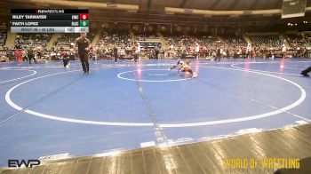 46 lbs Final - Riley Tarwater, Eufaula Ironheads Wrestling Club vs Faith Lopez, Black Fox Academy
