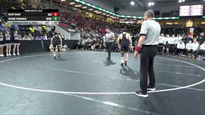 157 lbs Finals (1st & 3rd) - Gabe Rubino, Waukee Northwest vs Bas Diaz, Waverly-Shell Rock