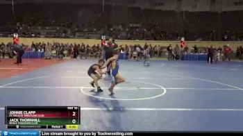 52 lbs Cons. Semi - Johnie Clapp, PC Wildcat Wrestling Club vs Jack Thornhill, Noble Takedown Club