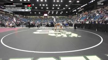 100 lbs Cons. Round 2 - Aaida Brown, Hutchinson Hs vs Alyssa Vaillancourt, DeSoto Hs