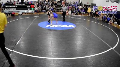 106 lbs Champ. Round 1 - Malia Ramos, Canon McMillan vs Alyse Carter, Woodland Hills Hs