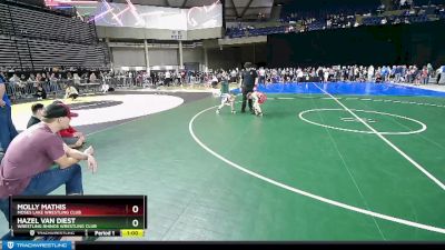 74 lbs Round 3 - Hazel Van Diest, Wrestling Rhinos Wrestling Club vs Molly Mathis, Moses Lake Wrestling Club