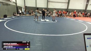 157 lbs Cons. Round 5 - Nicholas Warren, Reality Sports Wrestling Club vs Josue Reyes, Tri Cities Wrestling Club