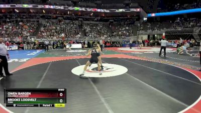 Champ. Round 1 - Owen Bargen, Columbus Lakeview vs Brooks Loosvelt, York